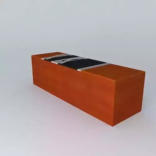 Kitchen Red Royal Cabinet with Oven 3D model