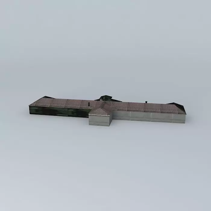 Aero-club building Free 3D model_0