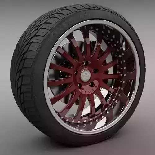 Savini Forged SV-4 Wheel and Tire 3D model