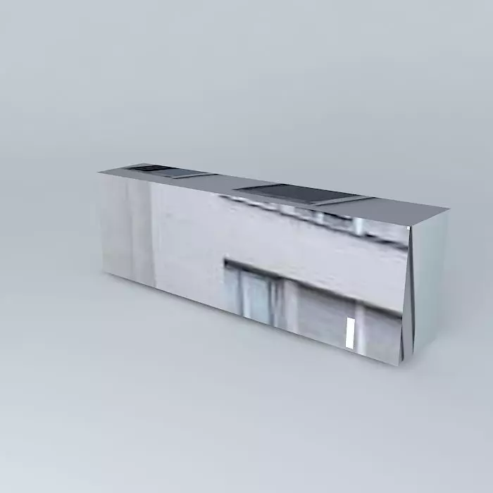 Residence 4 modern desk Free 3D model_0