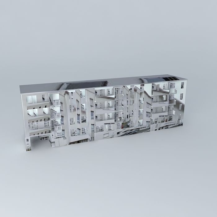 Residence 4 modern desk Free 3D model_2