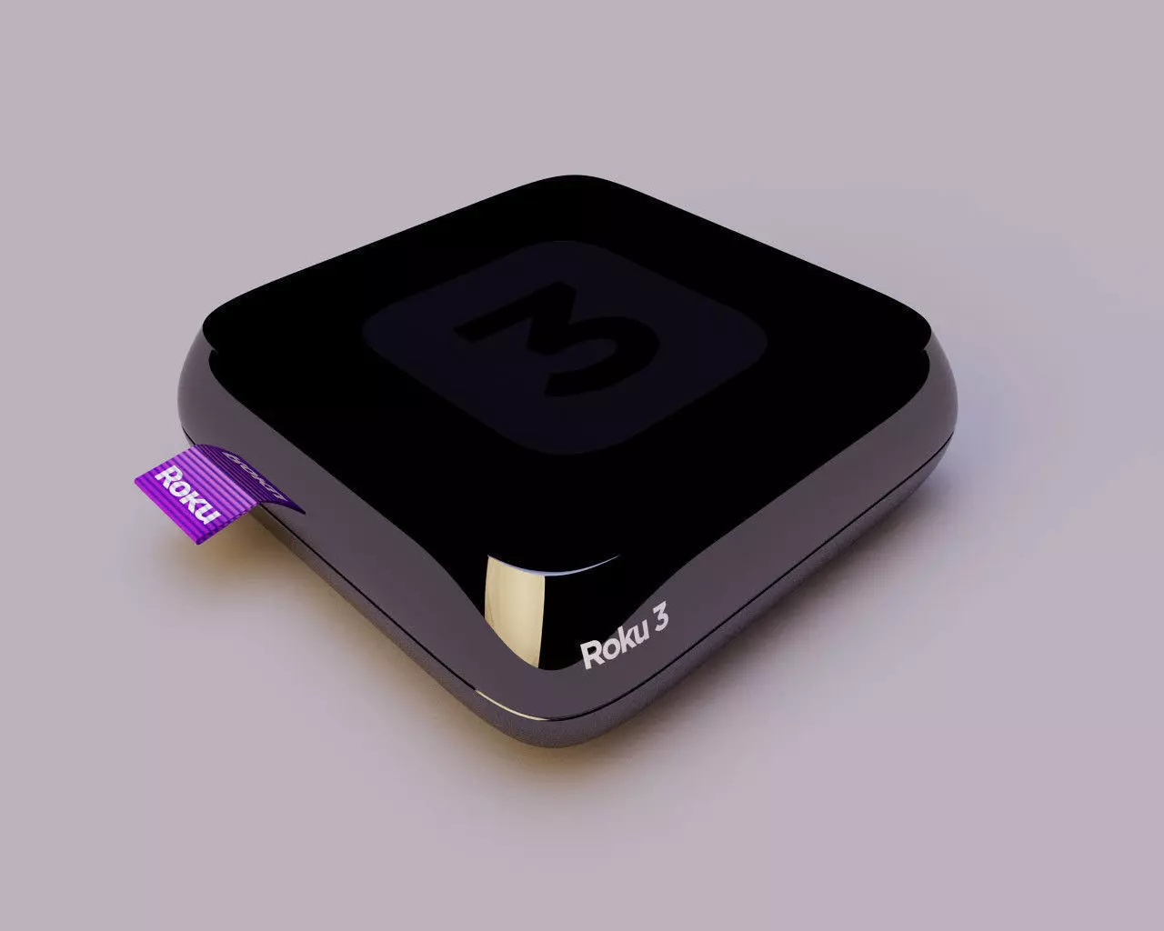 Roku 3 XD Digital HD Media Streamer Low-poly 3D model