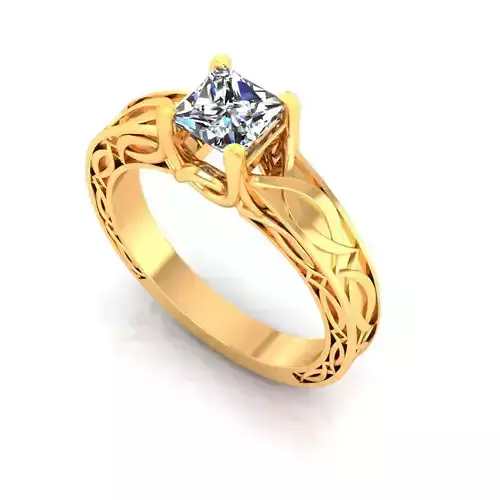 Love Twife Line Diamond Ring