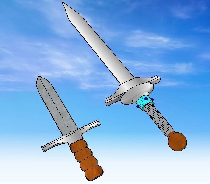 SIMPLE SWORD Free low-poly 3D model