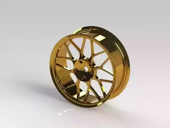 wheel gold 3D model