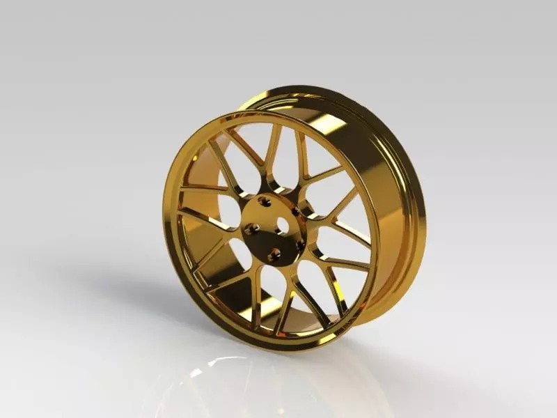 wheel gold 3D model_0