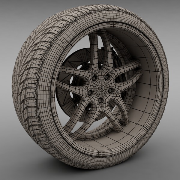 Savini Forged SV-2S Wheel and Tire 3D model_3