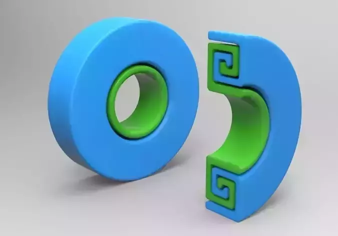 Nonseparable labyrinth seal 3D print model