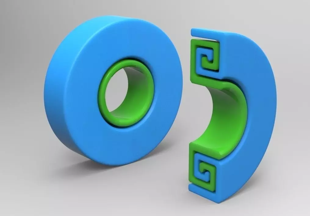 Nonseparable labyrinth seal 3D print model_0