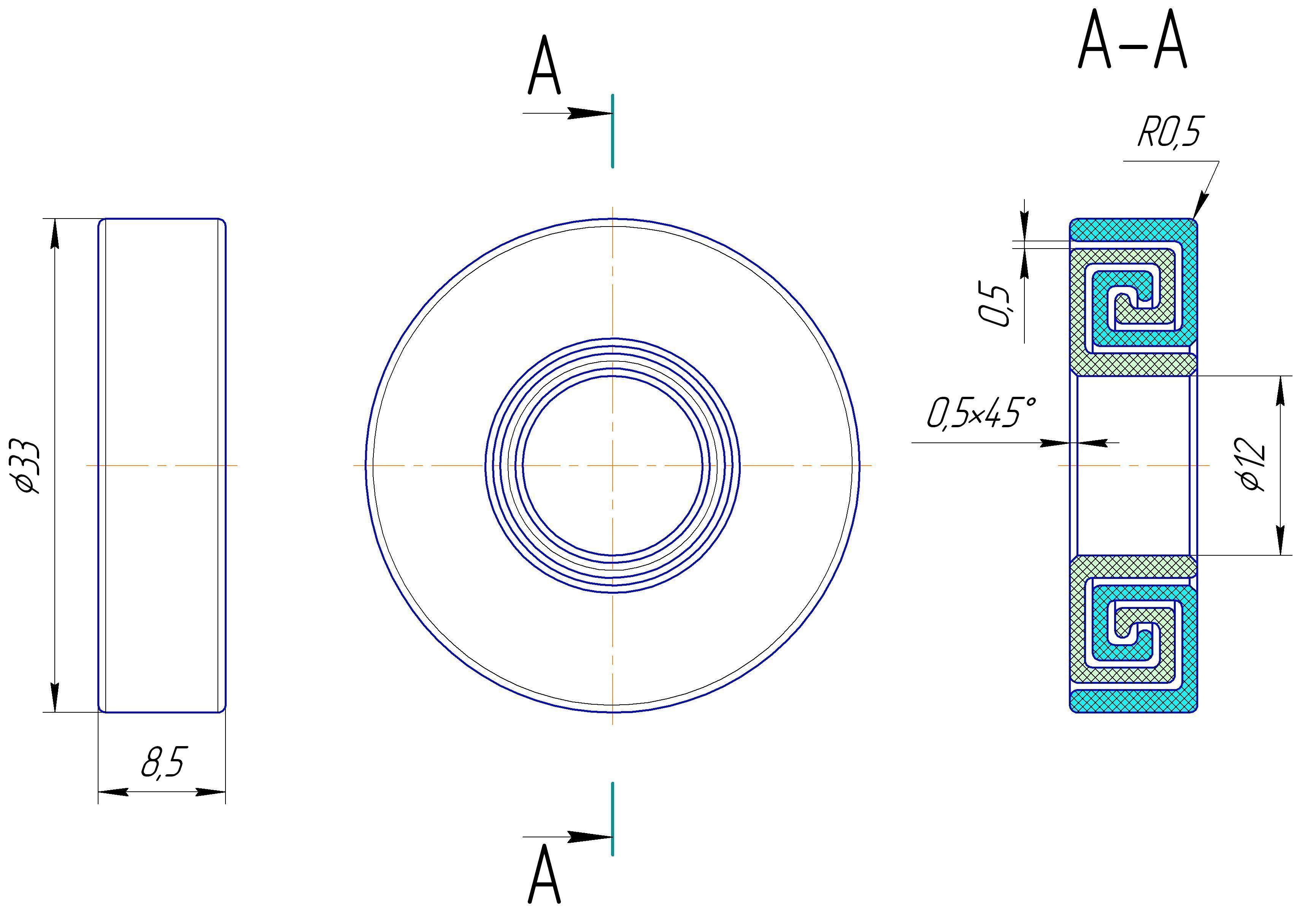 Nonseparable labyrinth seal 3D print model_1