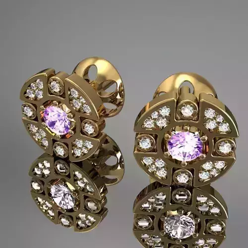 MFS amethyst stud earrings