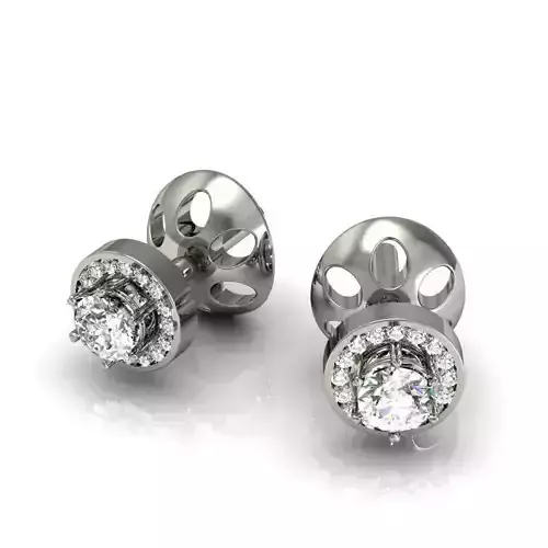 MFS pair of diamond stud earrings