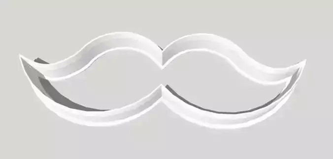 Moustache coockie cutter - 90 mm 3D print model