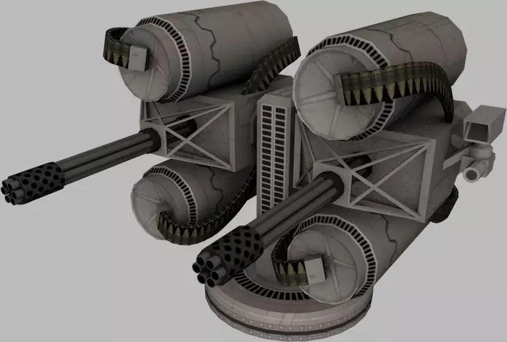 Bulletstorm gun variations Low-poly 3D model_0