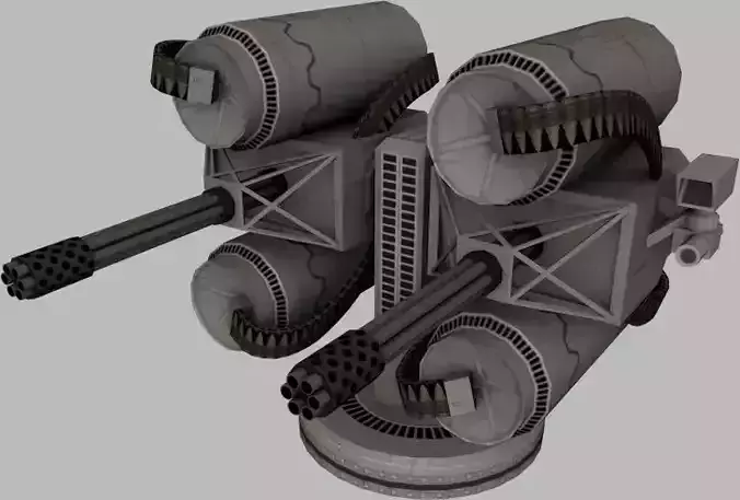 Bulletstorm gun variations Low-poly 3D model