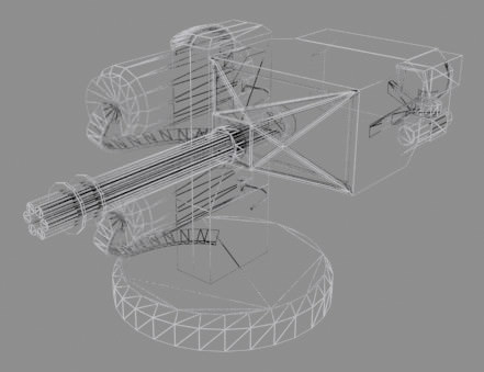 Bulletstorm gun variations Low-poly 3D model_6