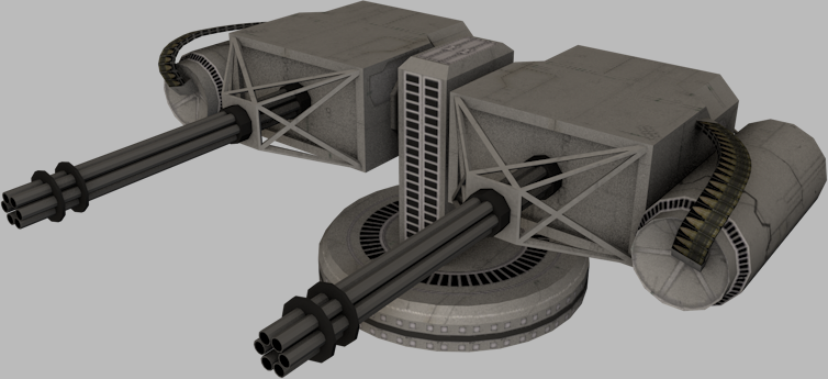 Bulletstorm gun variations Low-poly 3D model_2