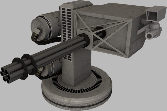 Bulletstorm gun variations Low-poly 3D model_3