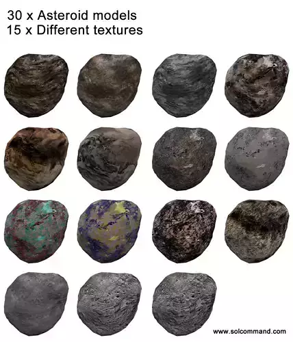 low-poly asteroids rock Low-poly 3D model