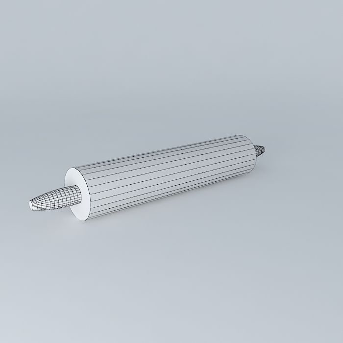 Rolling pin Free 3D model_4