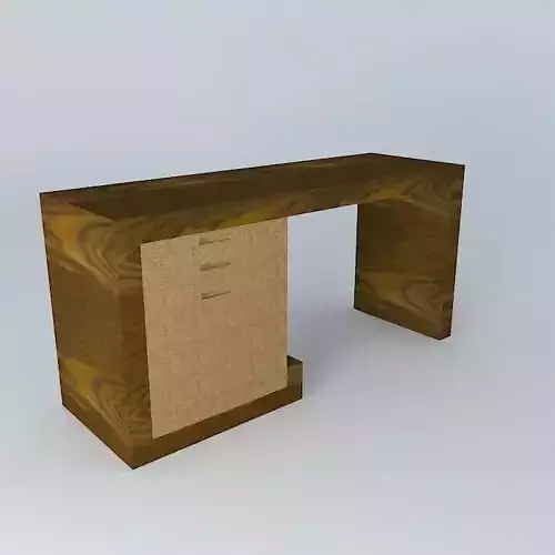 Desk office with wooden top