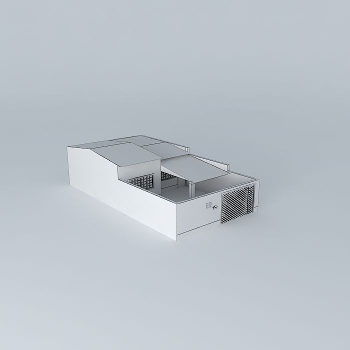 Garage exterior Free 3D model_3