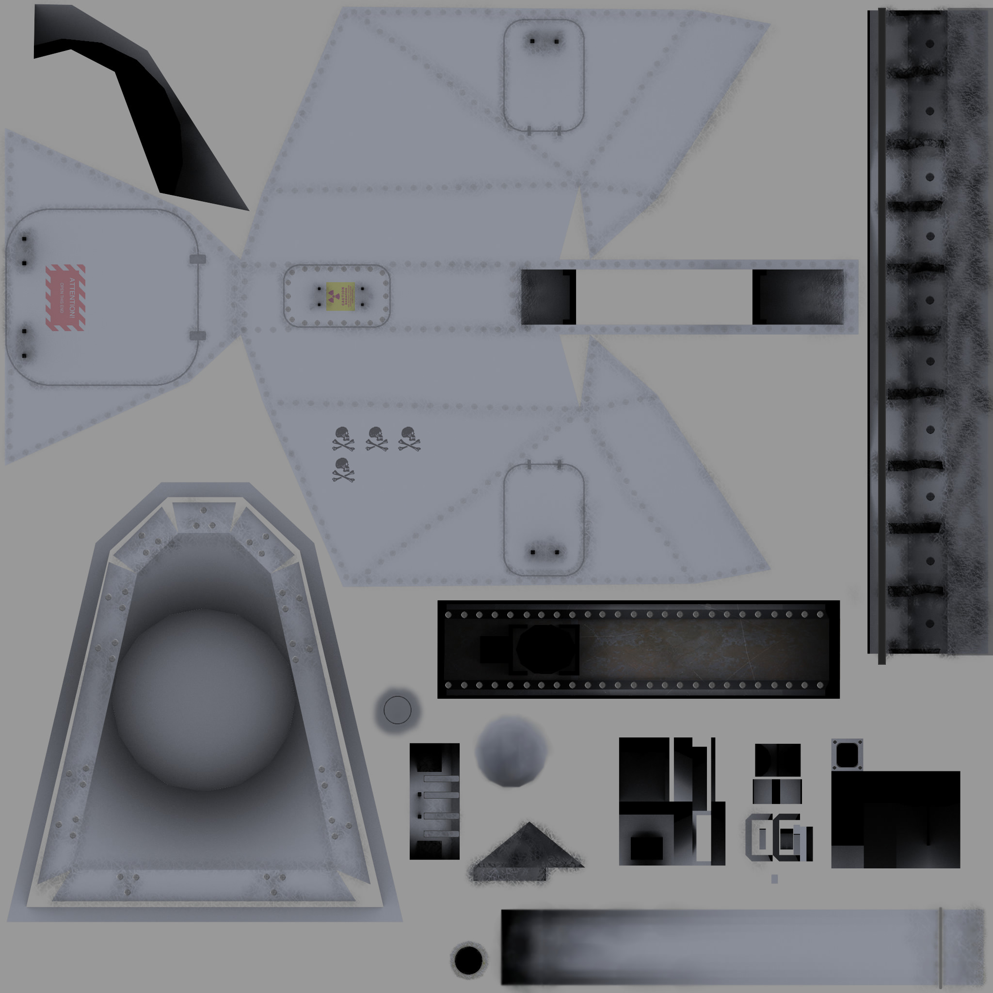 Multi purpose gun 57mm MK 110 Low-poly 3D model_1
