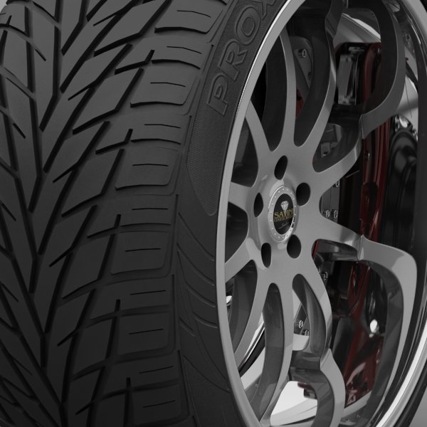 Savini Forged SV-26S Wheel and Tire 3D model_2