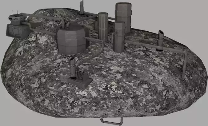 Kece 2 - industrial facility Low-poly 3D model