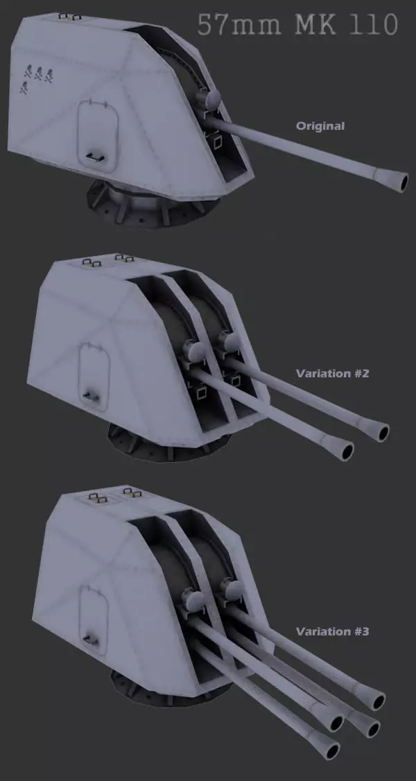 MK110 Variations Low-poly 3D model