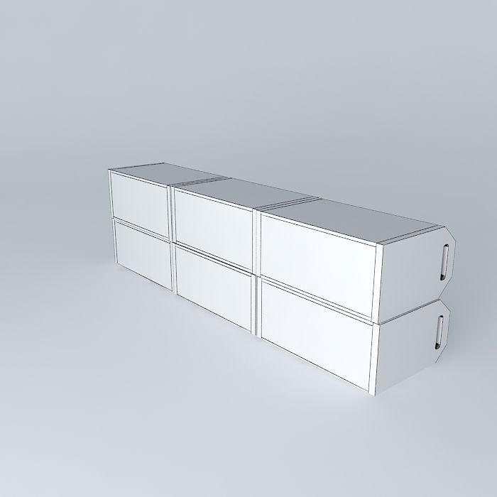 Rainbow boxes Free 3D model_3