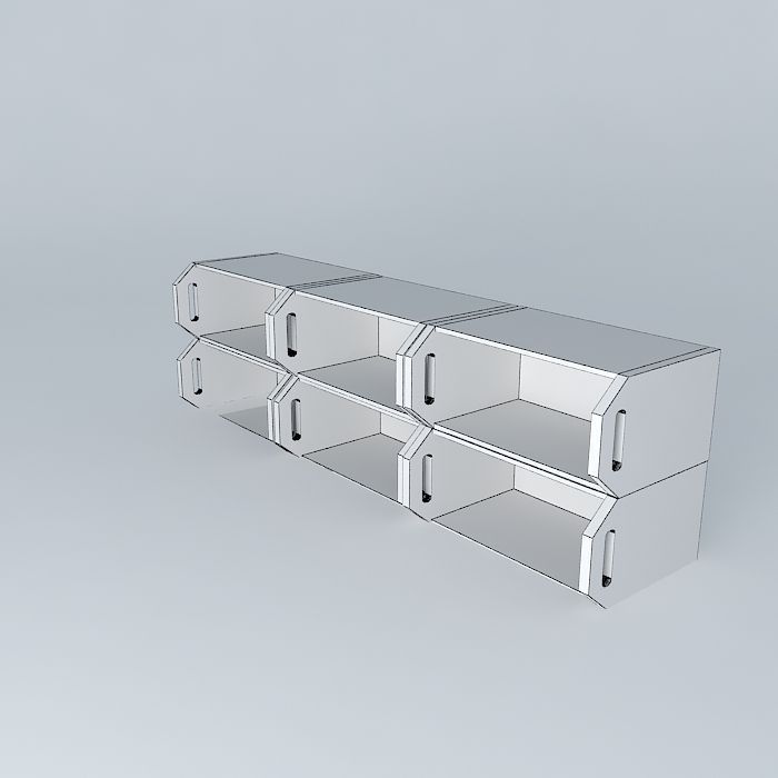 Rainbow boxes Free 3D model_4