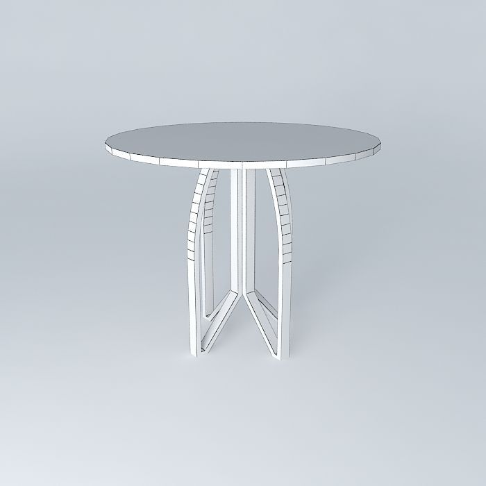 Small dinner table Free 3D model_4