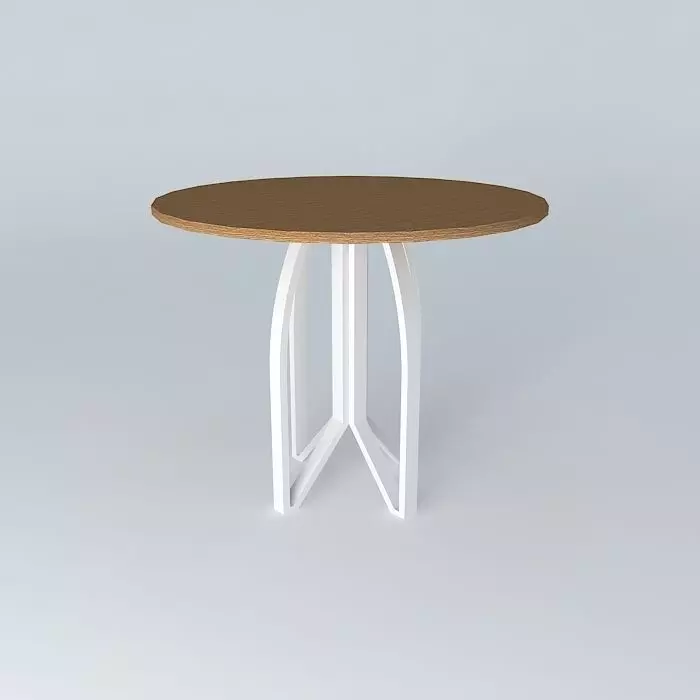Small dinner table Free 3D model_0