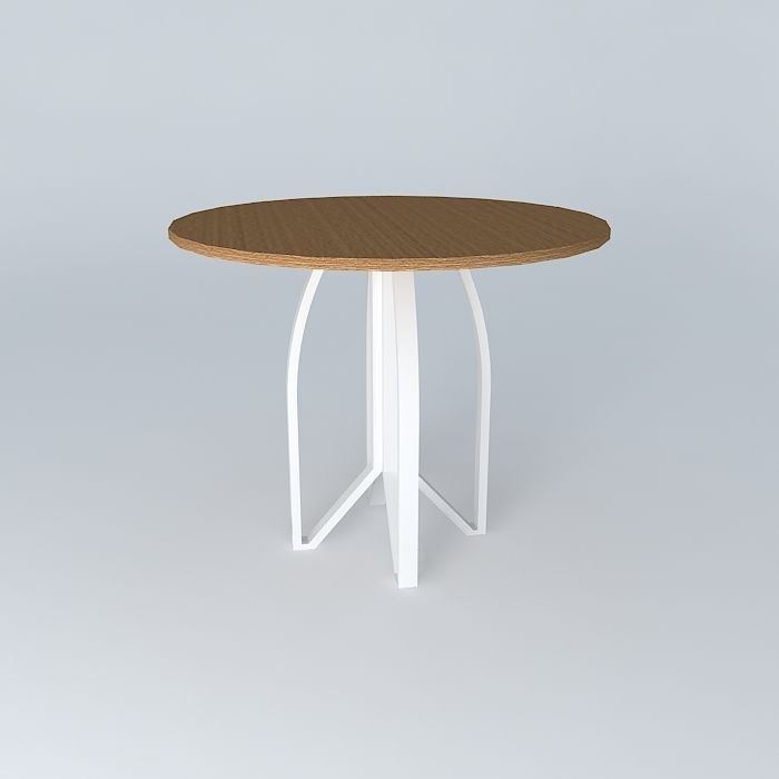 Small dinner table Free 3D model_2