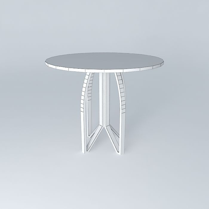 Small dinner table Free 3D model_3