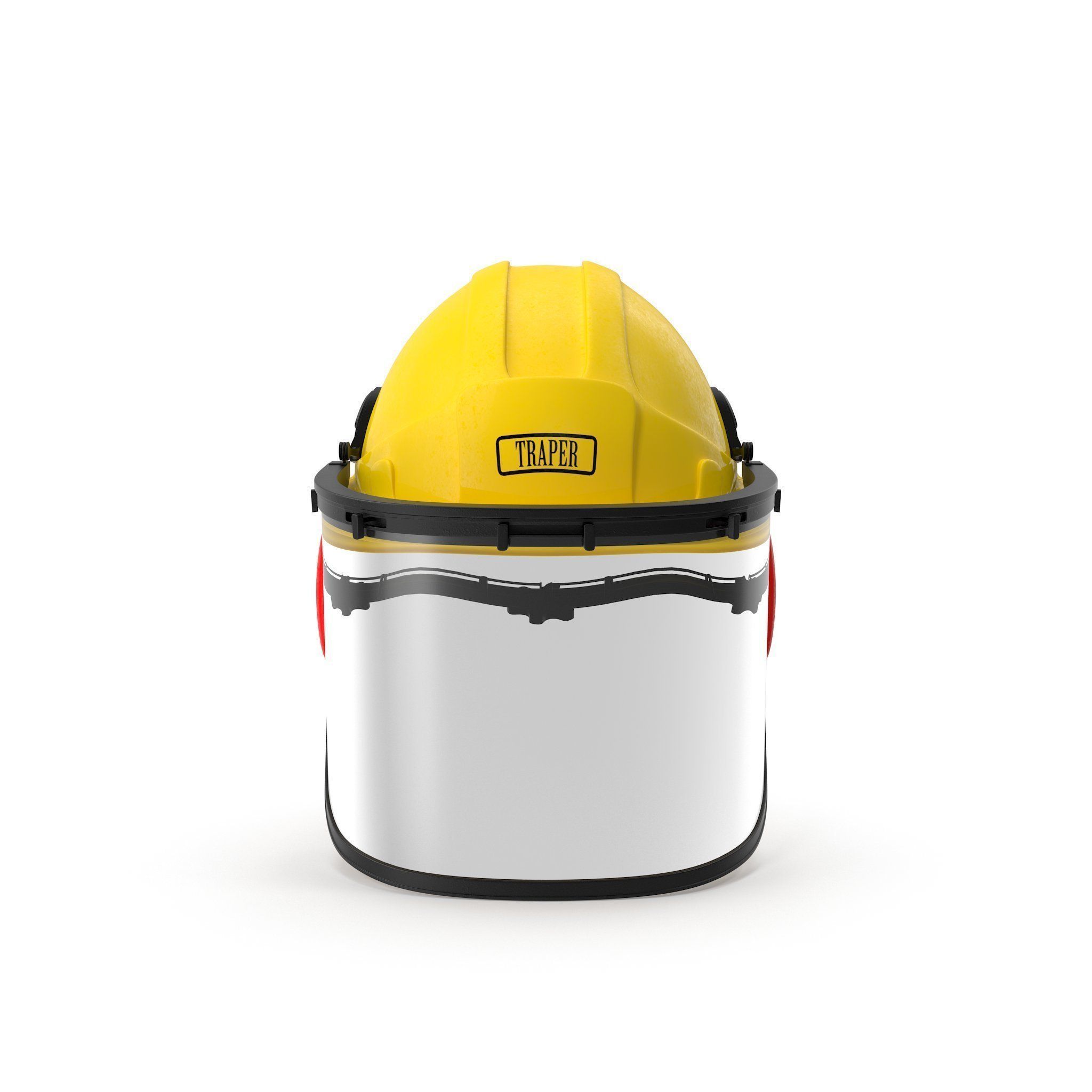 Safety Helmet with Face and Ears Cover Glass 3D model_8