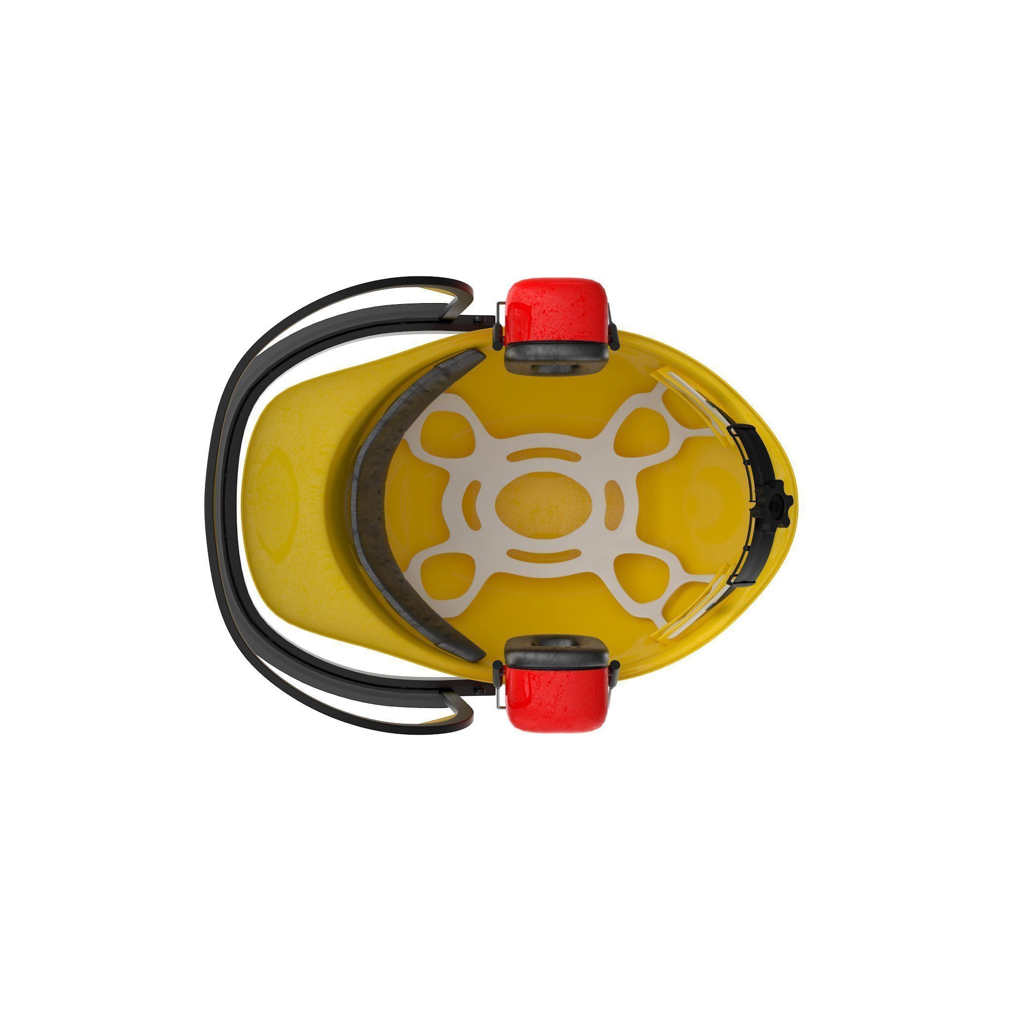 Safety Helmet with Face and Ears Cover Glass 3D model_9