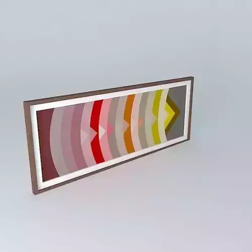 Painting abstract framed piece of art