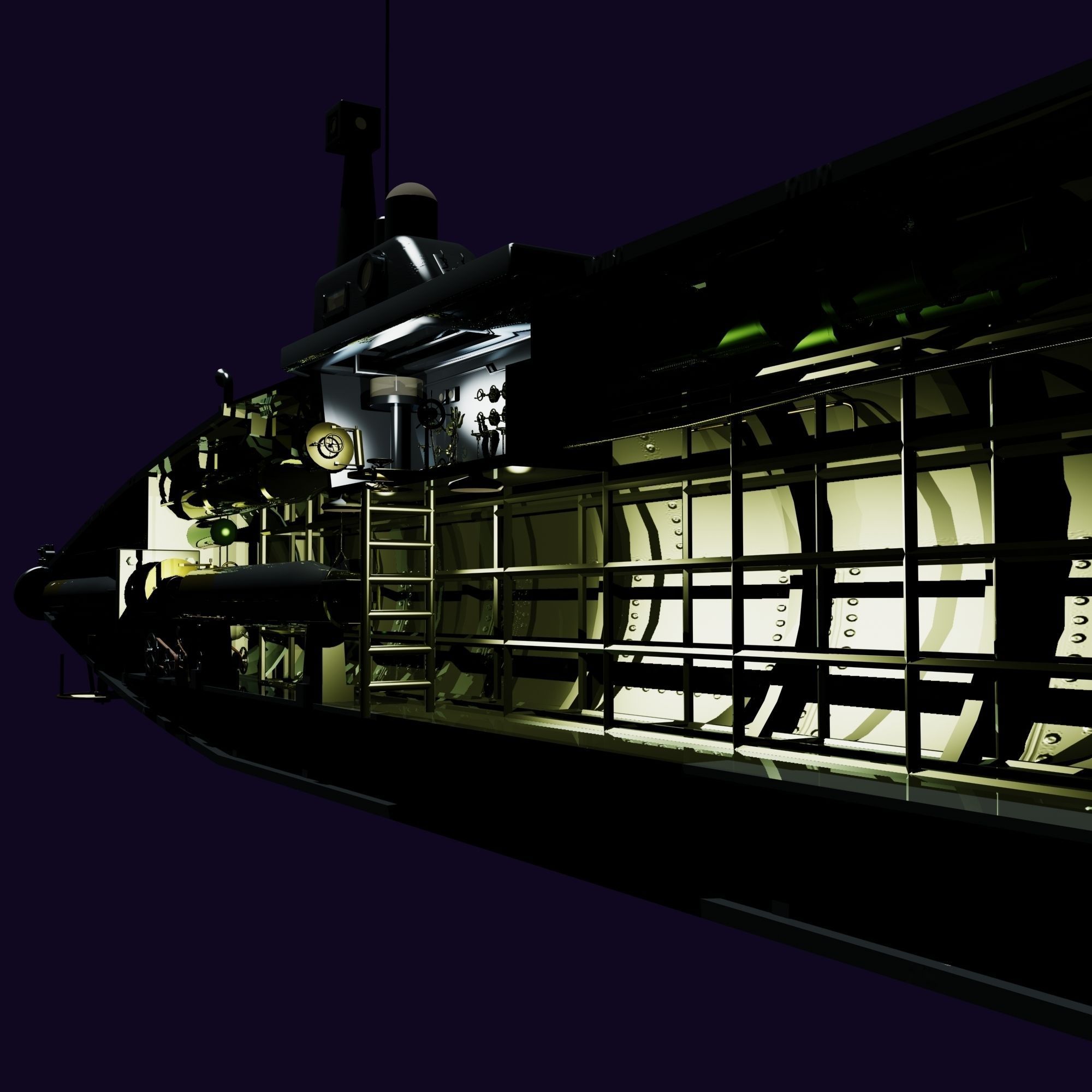 Isaac Peral sub full model 3D model_12