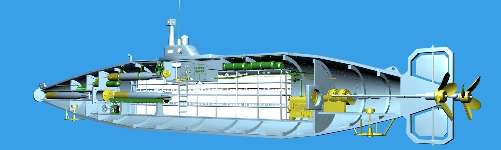 Isaac Peral sub full model 3D model_15