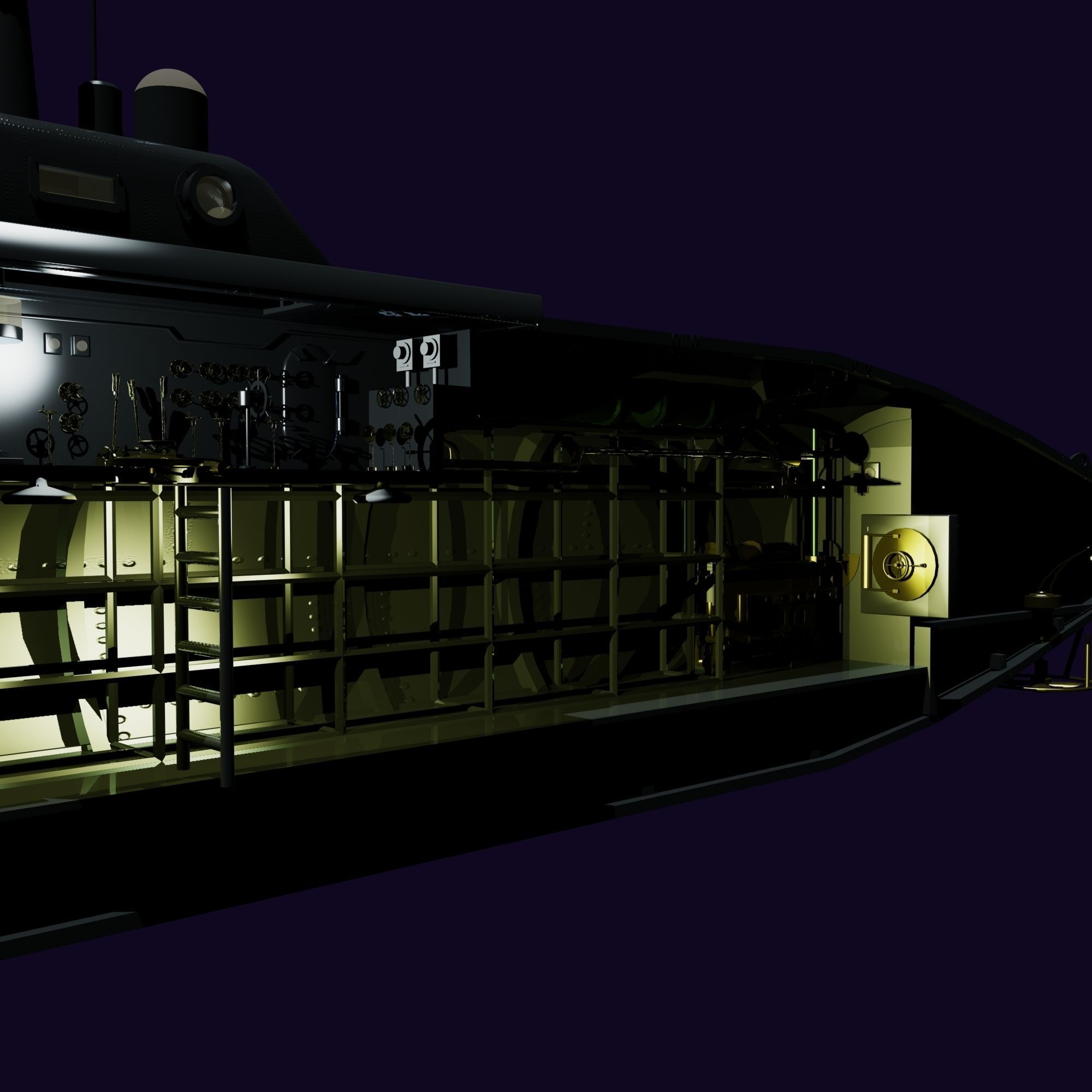 Isaac Peral sub full model 3D model_10