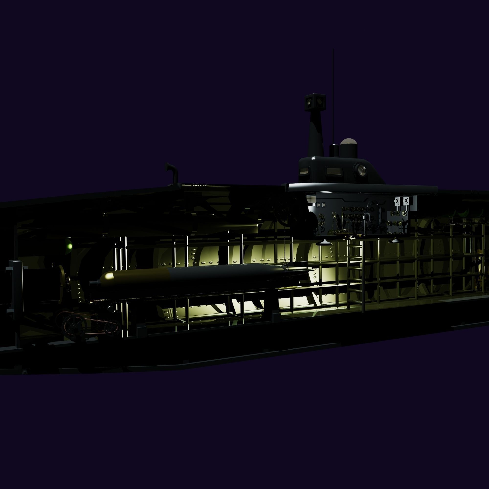 Isaac Peral sub full model 3D model_9