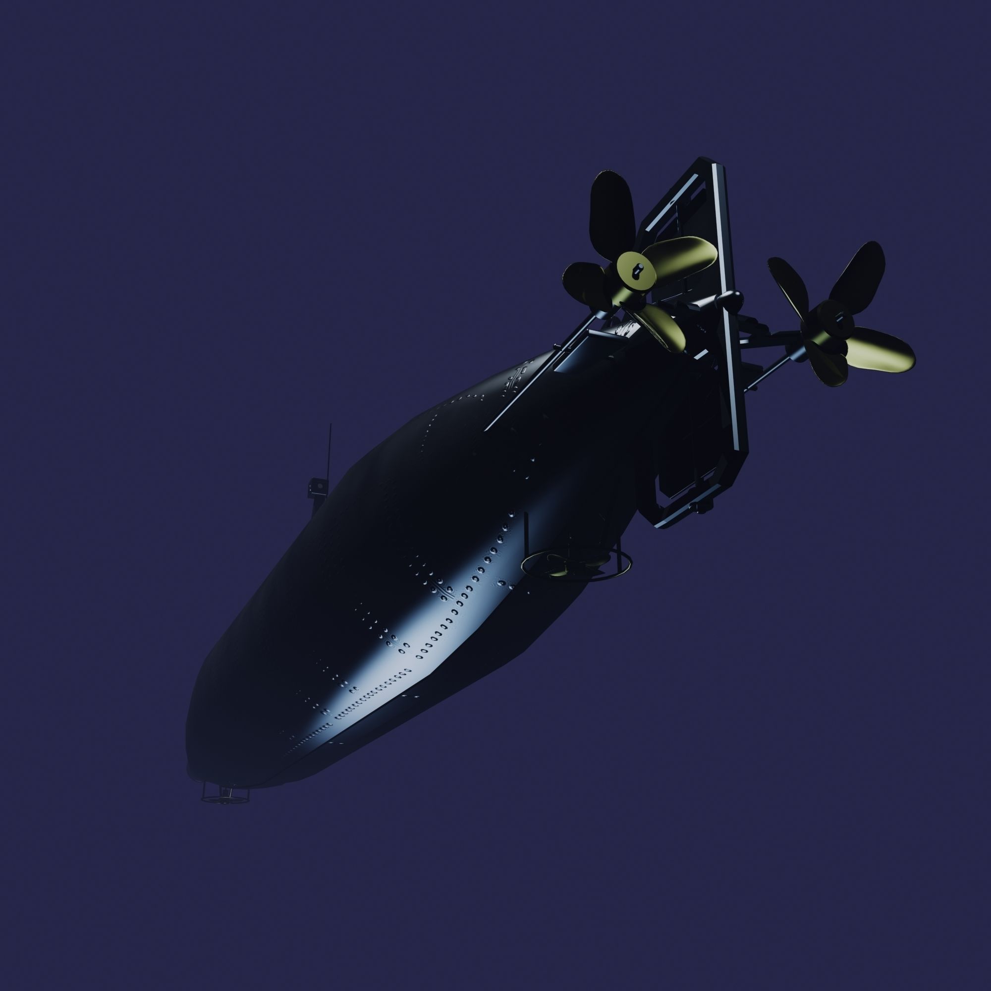 Isaac Peral sub full model 3D model_2