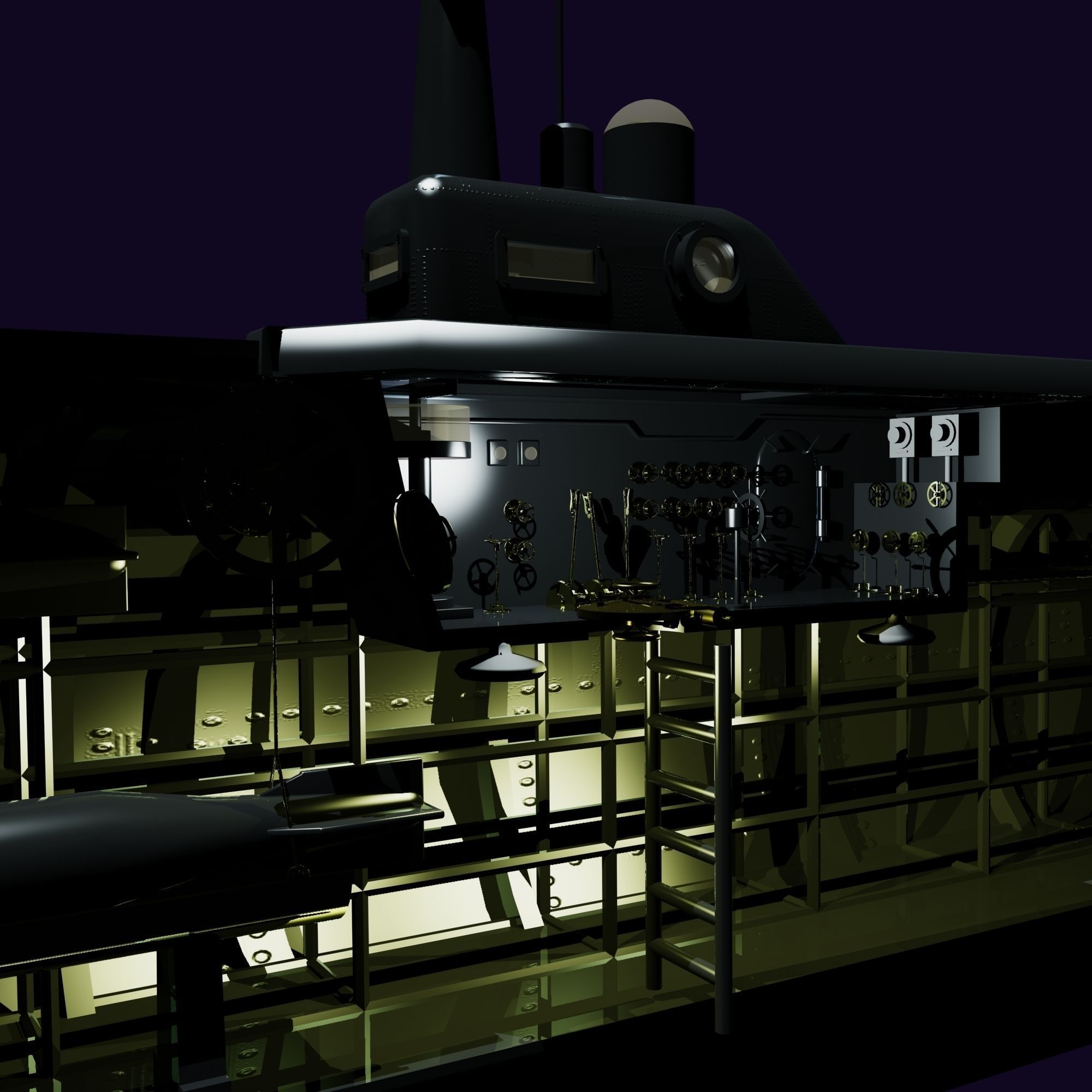 Isaac Peral sub full model 3D model_11