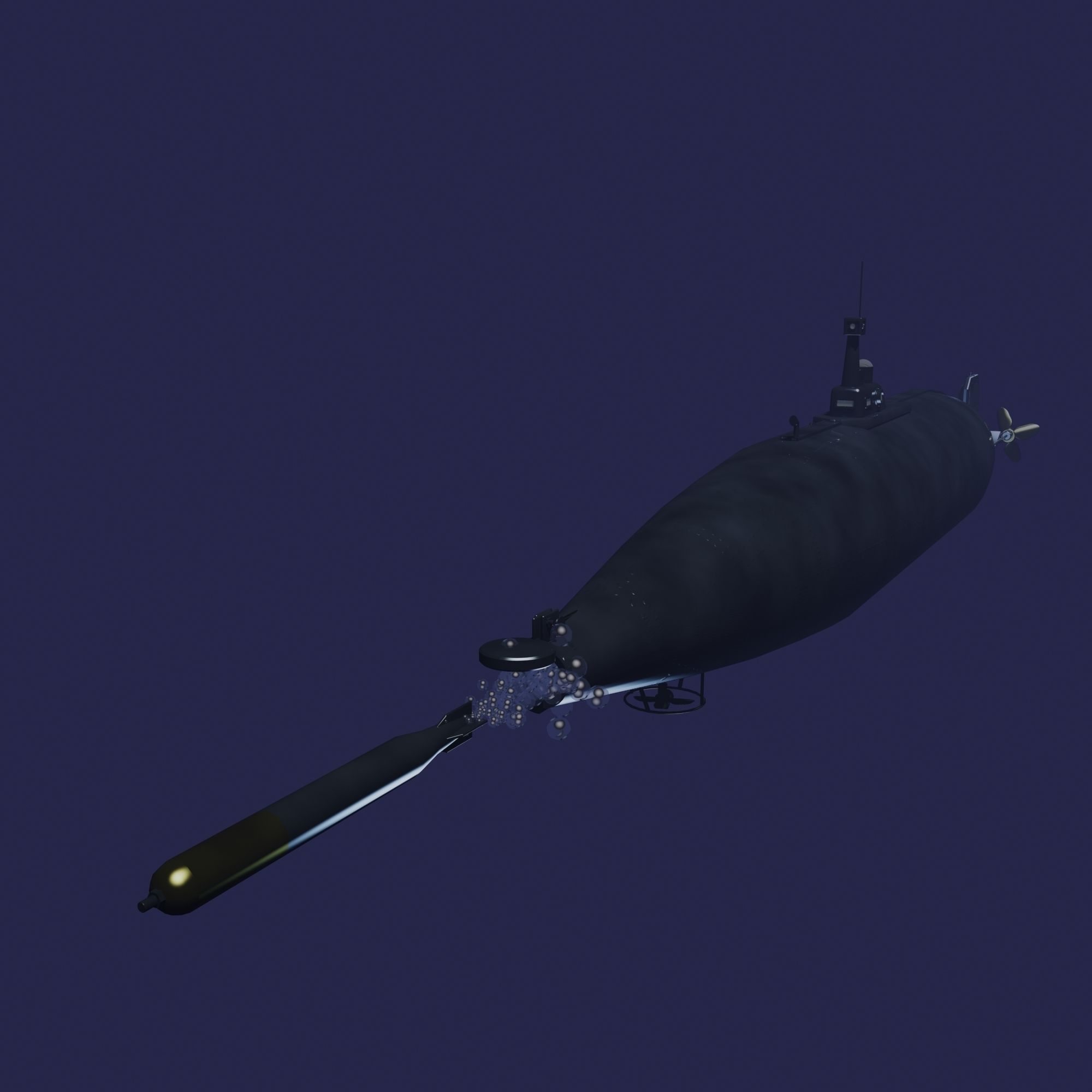 Isaac Peral sub full model 3D model_5