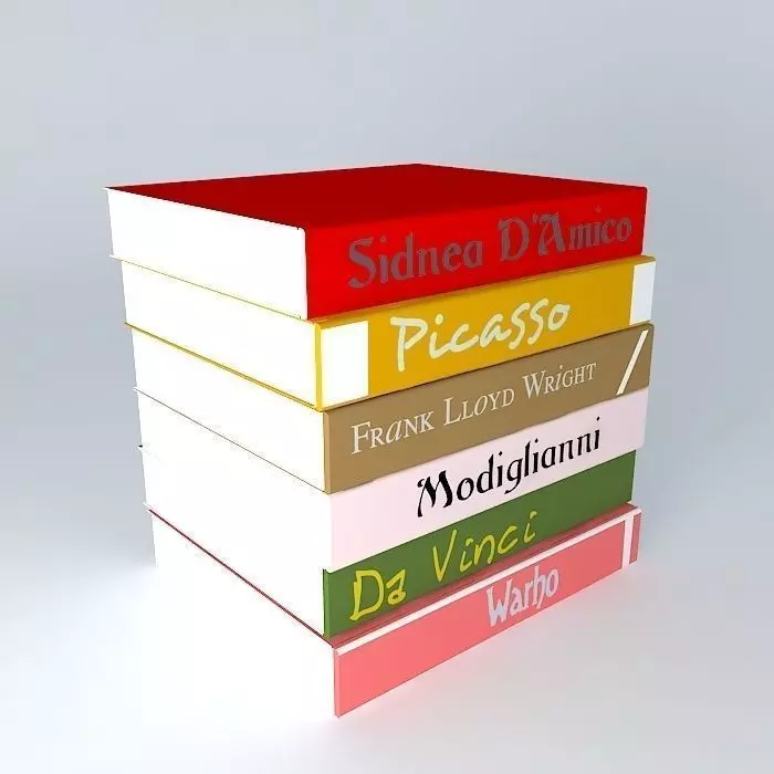 Books stack of Free 3D model