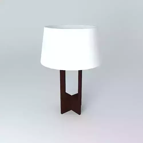 Lamp wooden table with shade