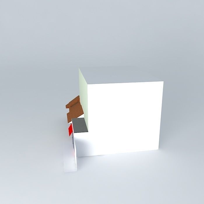 Restaurant and store exterior Free 3D model_2