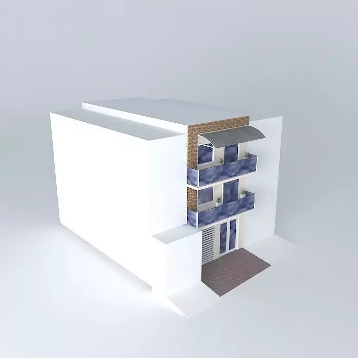 Apartment building exterior Free 3D model